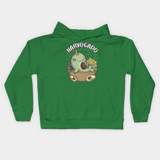 Avocado Narwhal Narvocado Funny Cute Food Kids Hoodie